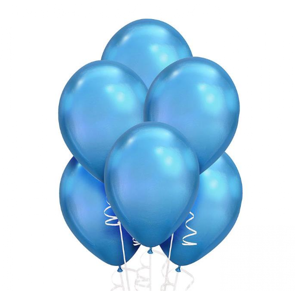 12" Krom Metalik Balon Mavi Renk (Kalisan)