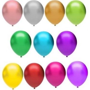 12" Metalik Asorti Balon - Glb