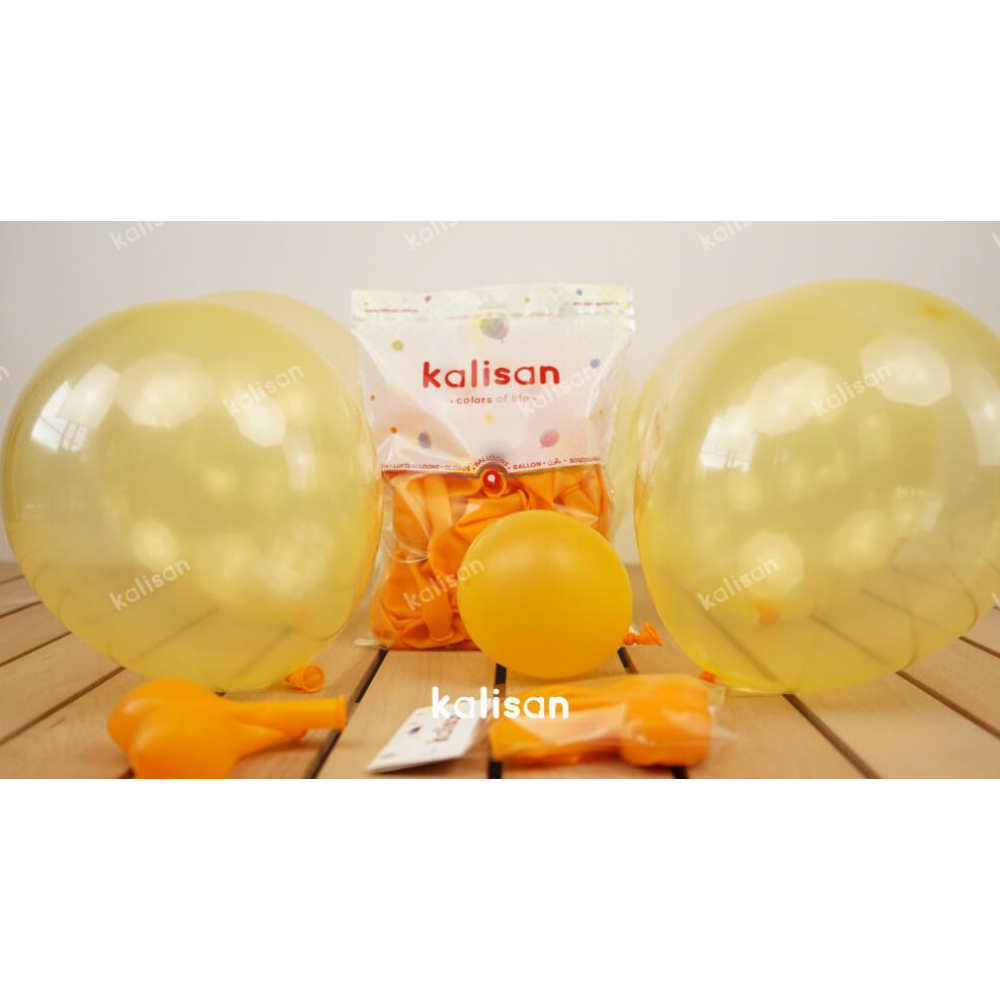 Süper Şeffaf Hardal Balon 100 Adet (Kalisan)
