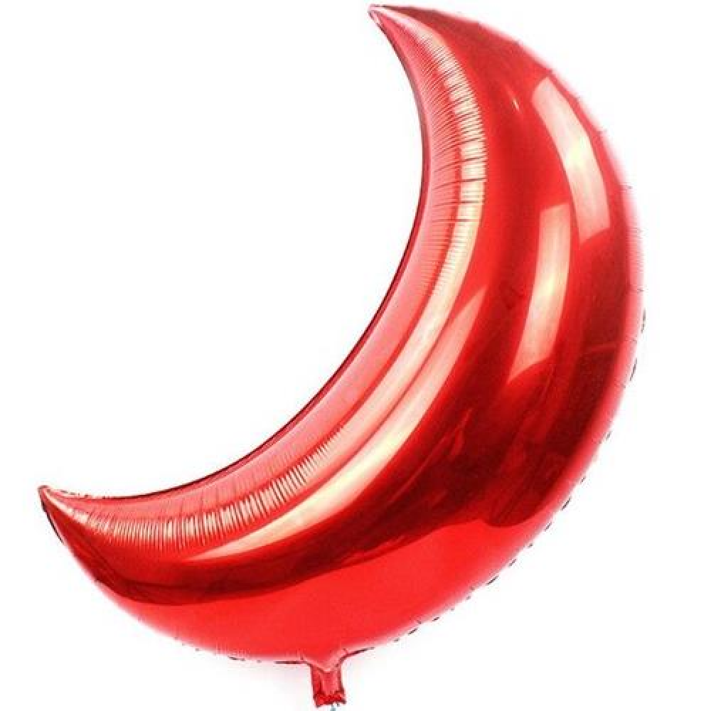 Yarım Ay Folyo Balon 90 cm 35" Kırmızı Renk