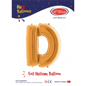 40" Folyo Balon Harf -D- Gold