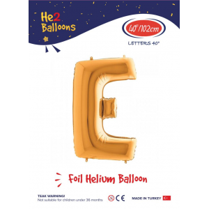 40" Folyo Balon Harf -E- Gold