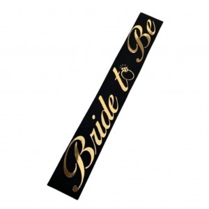 Bride To Be Banner / Siyah - Gold Baskılı