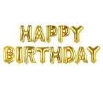 "Happy Birthday" Folyo Balon Set Gold Renk 40 cm