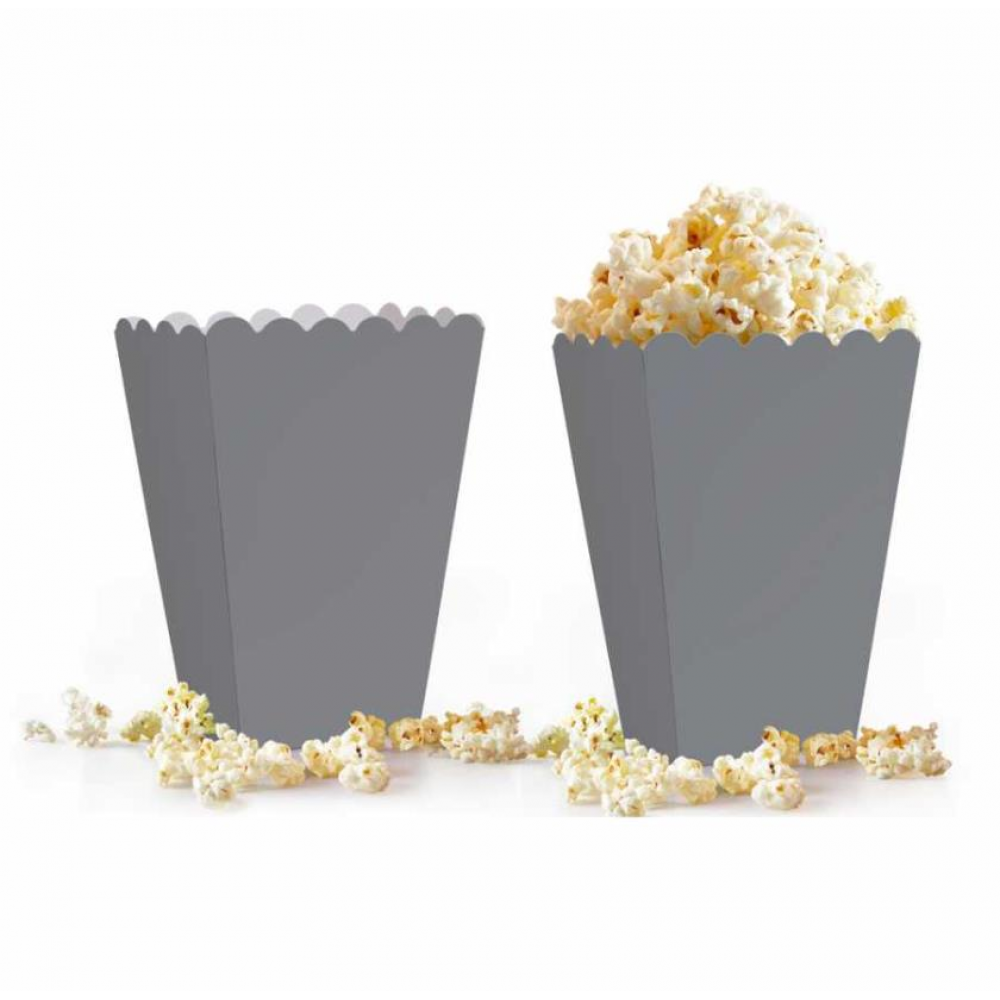 Popcorn Kutusu Gümüş Punatiyeli