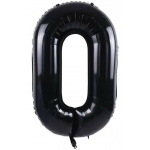 Rakam Folyo Balon 0 Siyah 100 cm