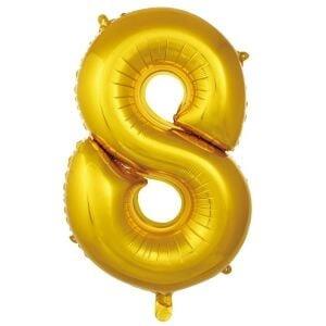 S/SHAPE FOLYO BALON RAKAM -8- GOLD